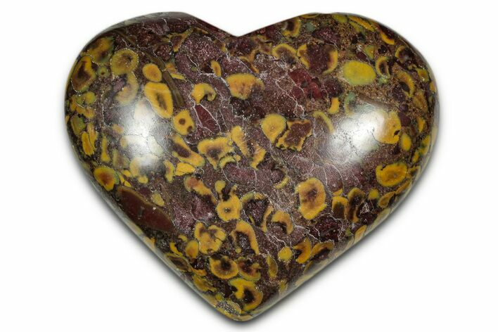 Polished Fruit Jasper Heart- India #343156